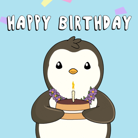 Cute Birthday Penguin GIF!